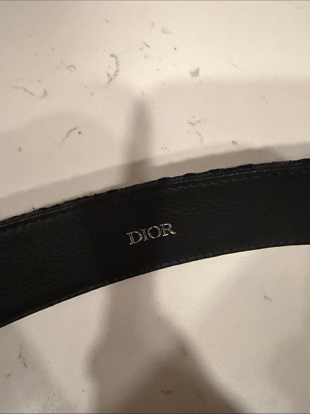 Men’s Black Dior Oblique Jacquard belt